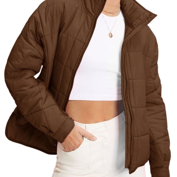 Zip Up Collared Neck Long Sleeve Jacket - Picture 7 of 16